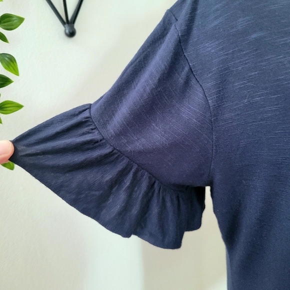 LOFT | SOFT FLOWY TOP navy medium - Picture 3 of 9